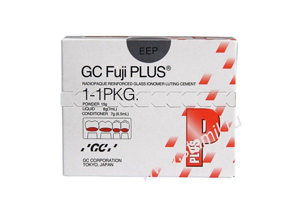 GC FUJI PLUS (Фуджи Плюс) - цемент стеклоиономерный (15г + 7мл + 6.5мл), GC