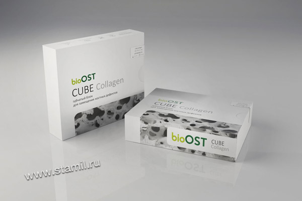 bioOST CUBE Collagen губчатые блоки с коллагеном (20*15*5mm)